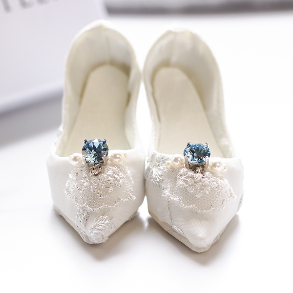 White princess 1/3size doll shoes