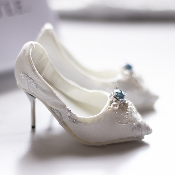 White princess 1/3size doll shoes