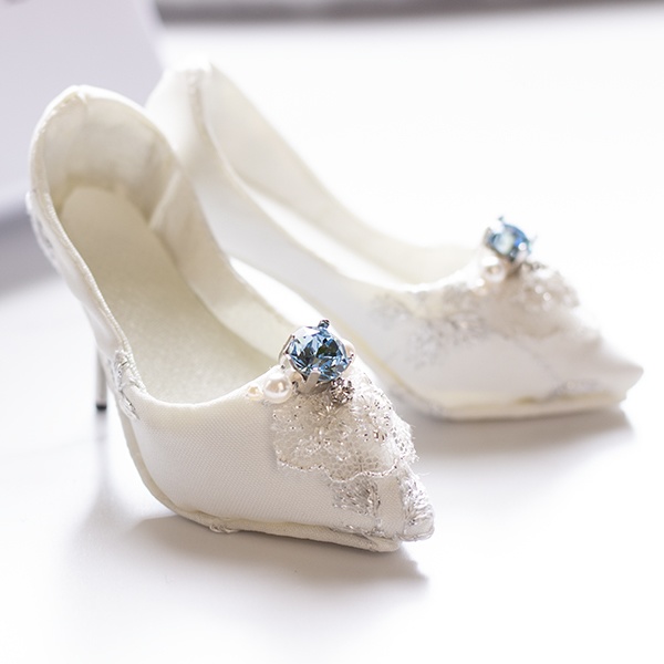 White princess 1/3size doll shoes