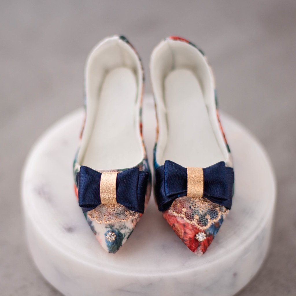 Antique flower 1/3size doll shoes ver.02