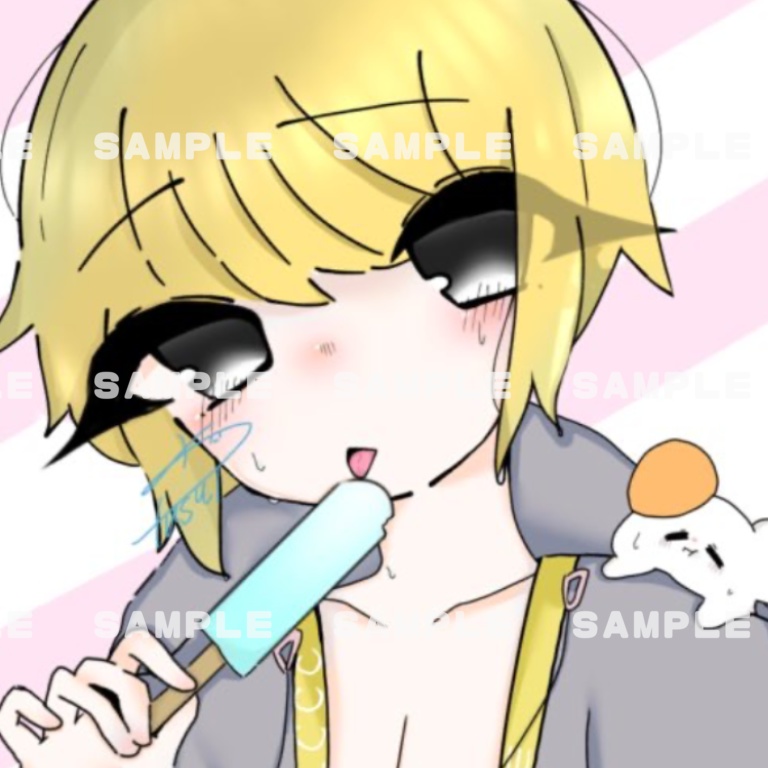 【B】さはなくん缶バッジ~夏~