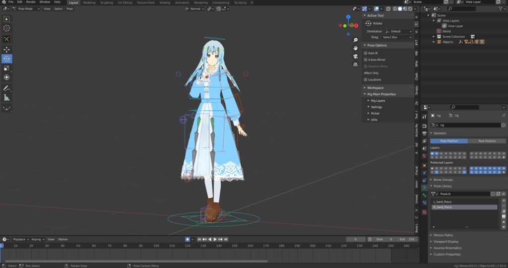 VRChat想定オリジナルモデル「プラチナ」