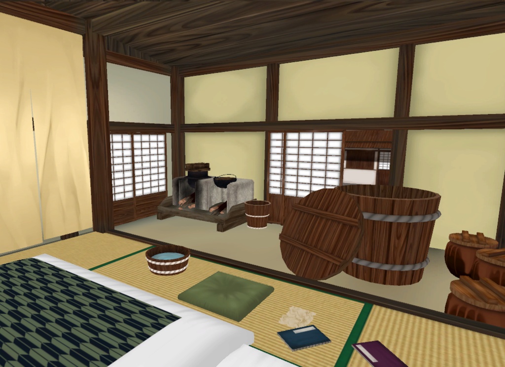 手書きテクスチャメイン江戸時代室内＋小物アセット