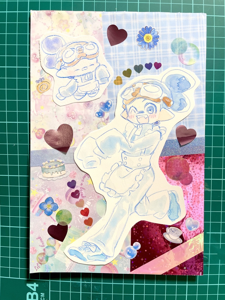 色々衣装ゴーグルくん手描きイラストコラージュ