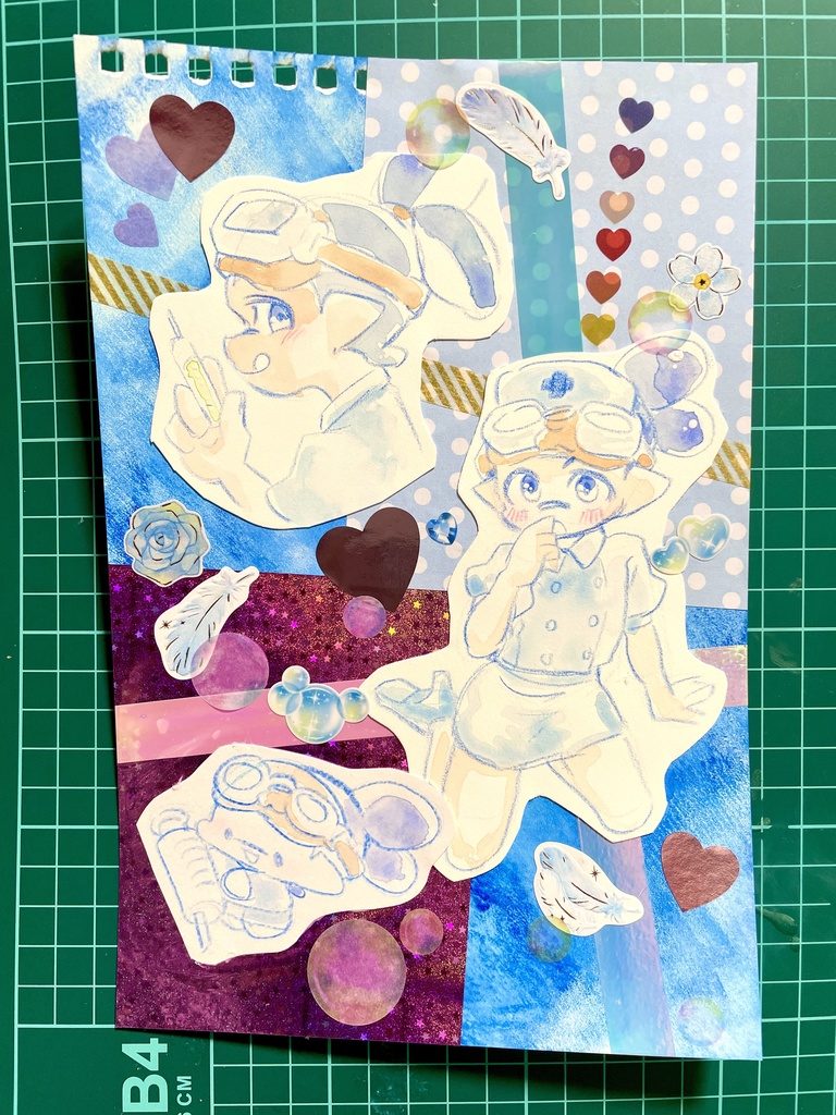 色々衣装ゴーグルくん手描きイラストコラージュ