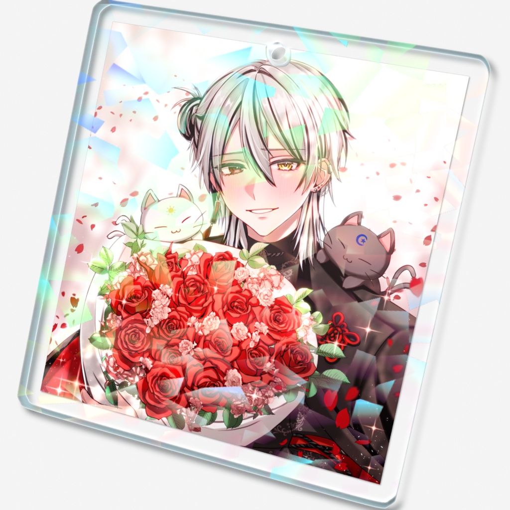 【猫仙人2周年】ホログラムアクリルキーホルダー【受注生産】