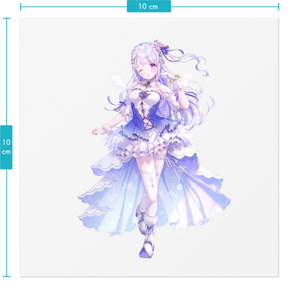 水雪花音 キービジュアルステッカー ウィンクver.