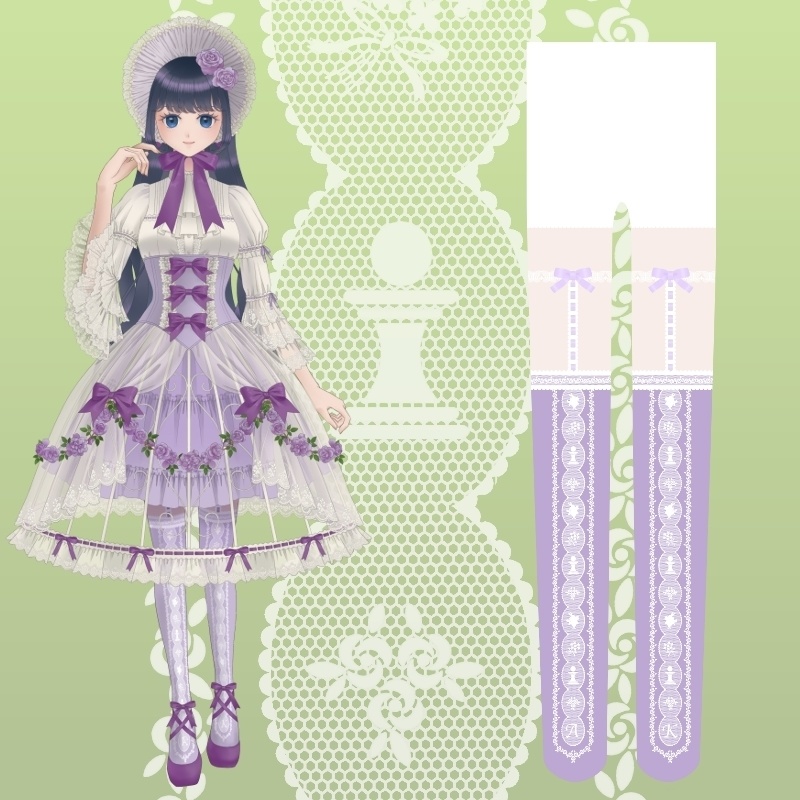 【予約限定販売】Aliceのトロンプルイユレースタイツ受注生産