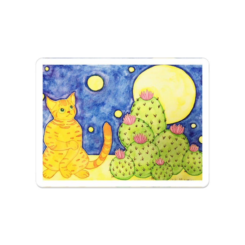 サボテンと月と。