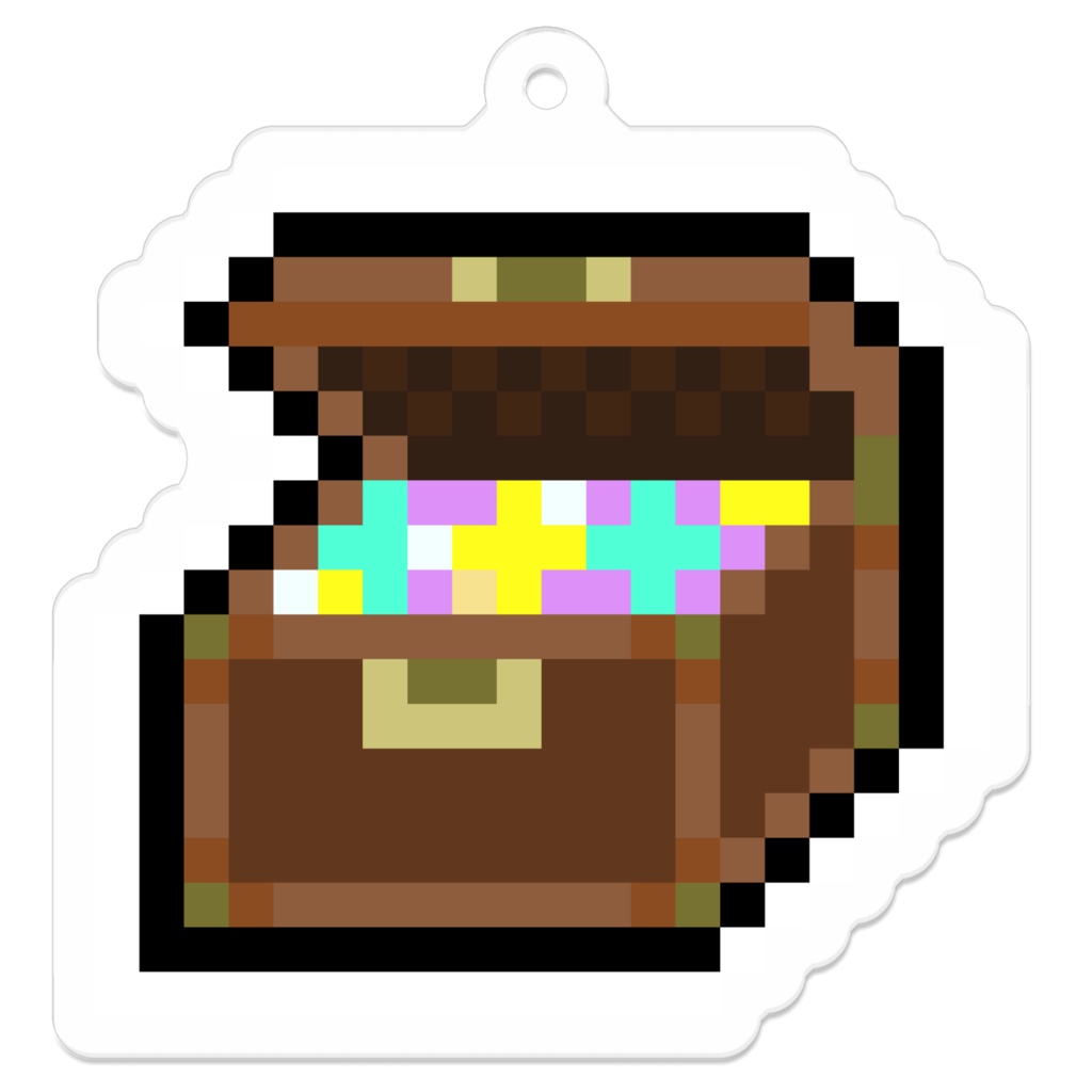 お宝BOXのドット絵のキーホルダー