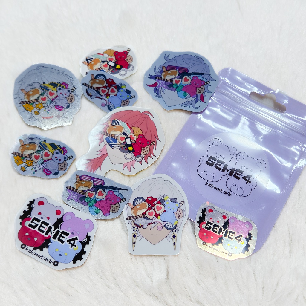 【非公式】せめよんステッカーセット-POPPIN BEAR SERIES-
