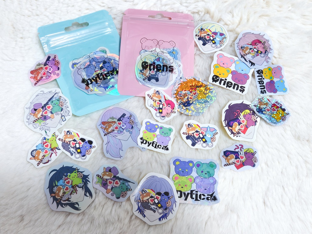 【非公式】Dyticaステッカーセット-POPPIN BEAR SERIES-