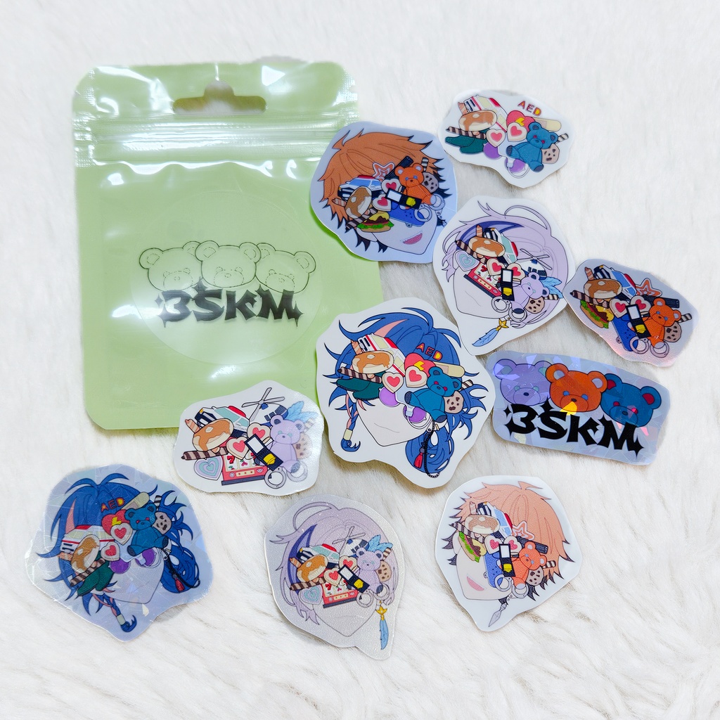 【非公式】3SKMステッカーセット-POPPIN BEAR SERIES-