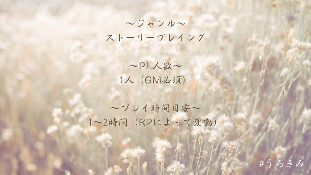 ストーリープレイング「麗しの君へ。」