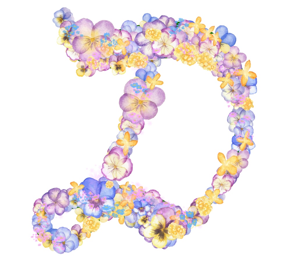 フラワーアルファベット アクキー