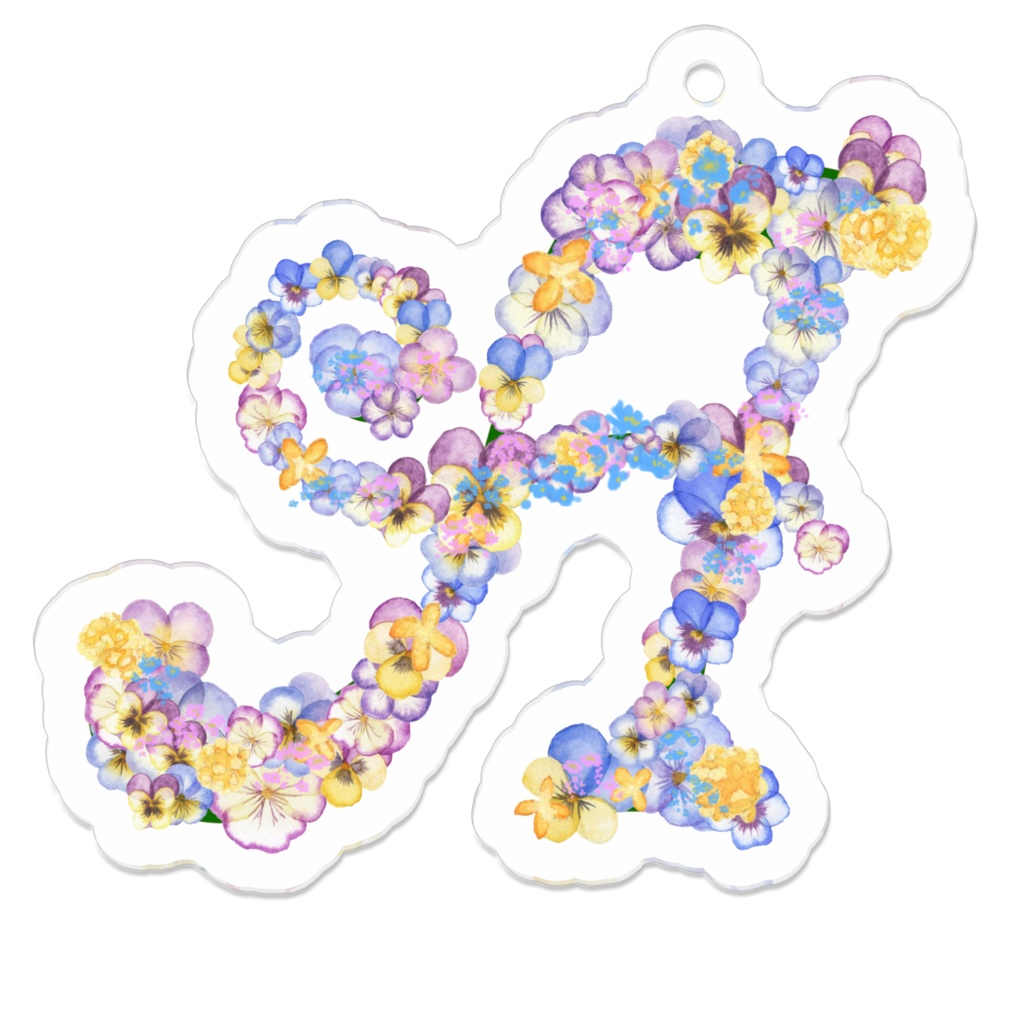 フラワーアルファベット　アクキー