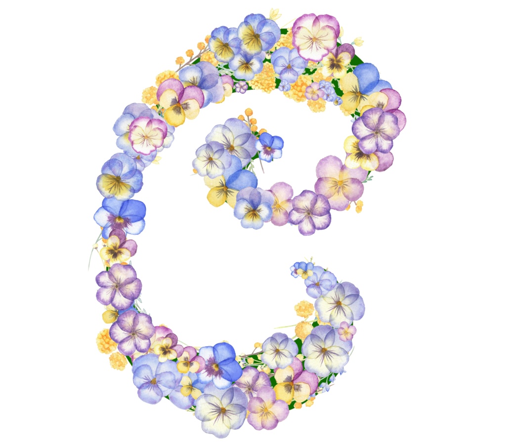 フラワーアルファベット アクキー