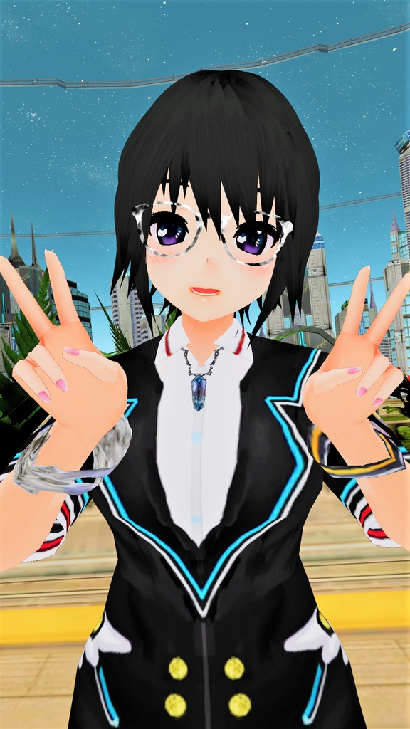 VRchat用アバター「黒髪妹のマキナ」オマケつき