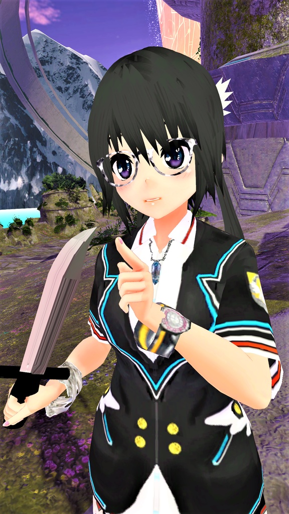 VRchat用アバター「黒髪妹のマキナ」オマケつき