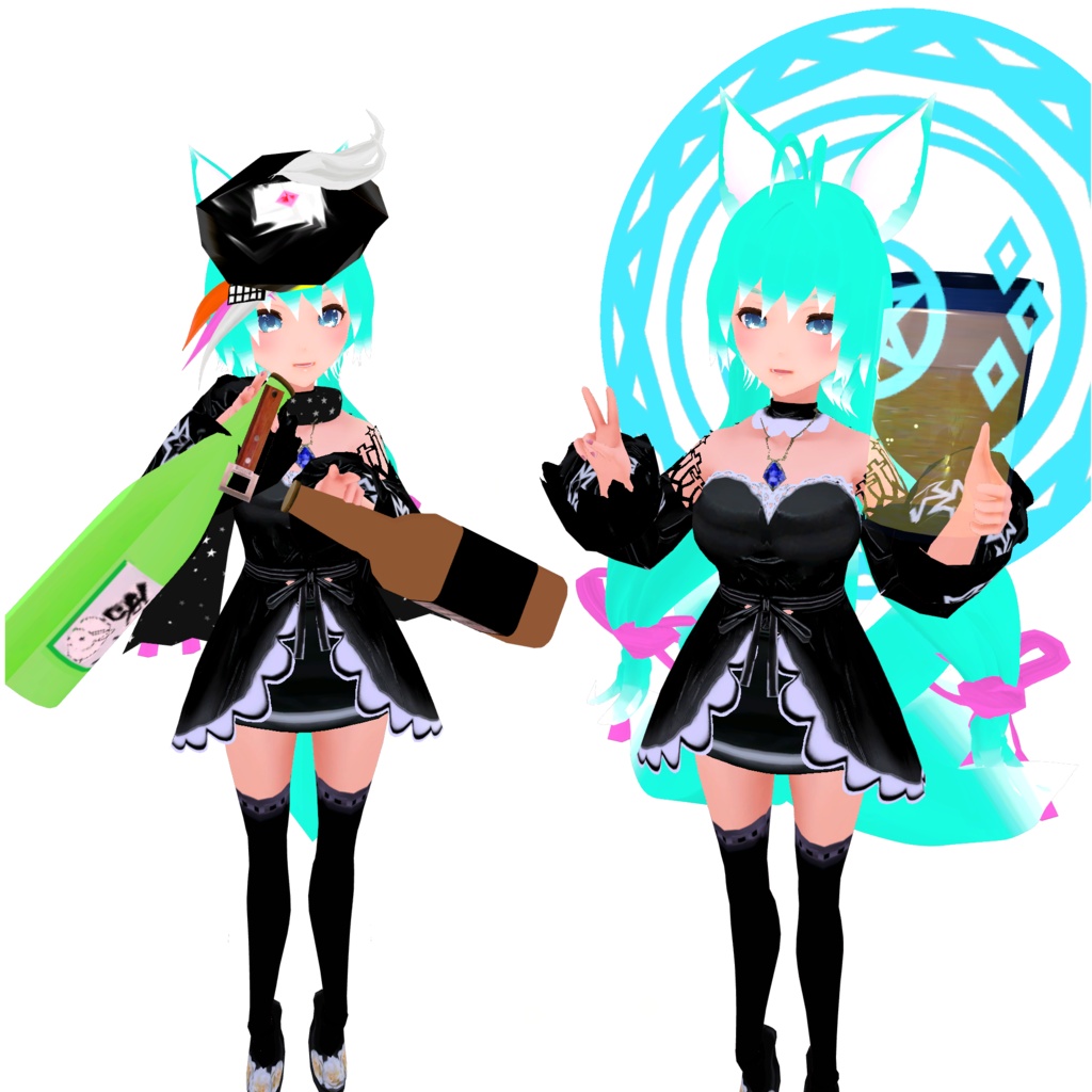 VRchat用アバター「金陽狐のキョウコ」オマケつき