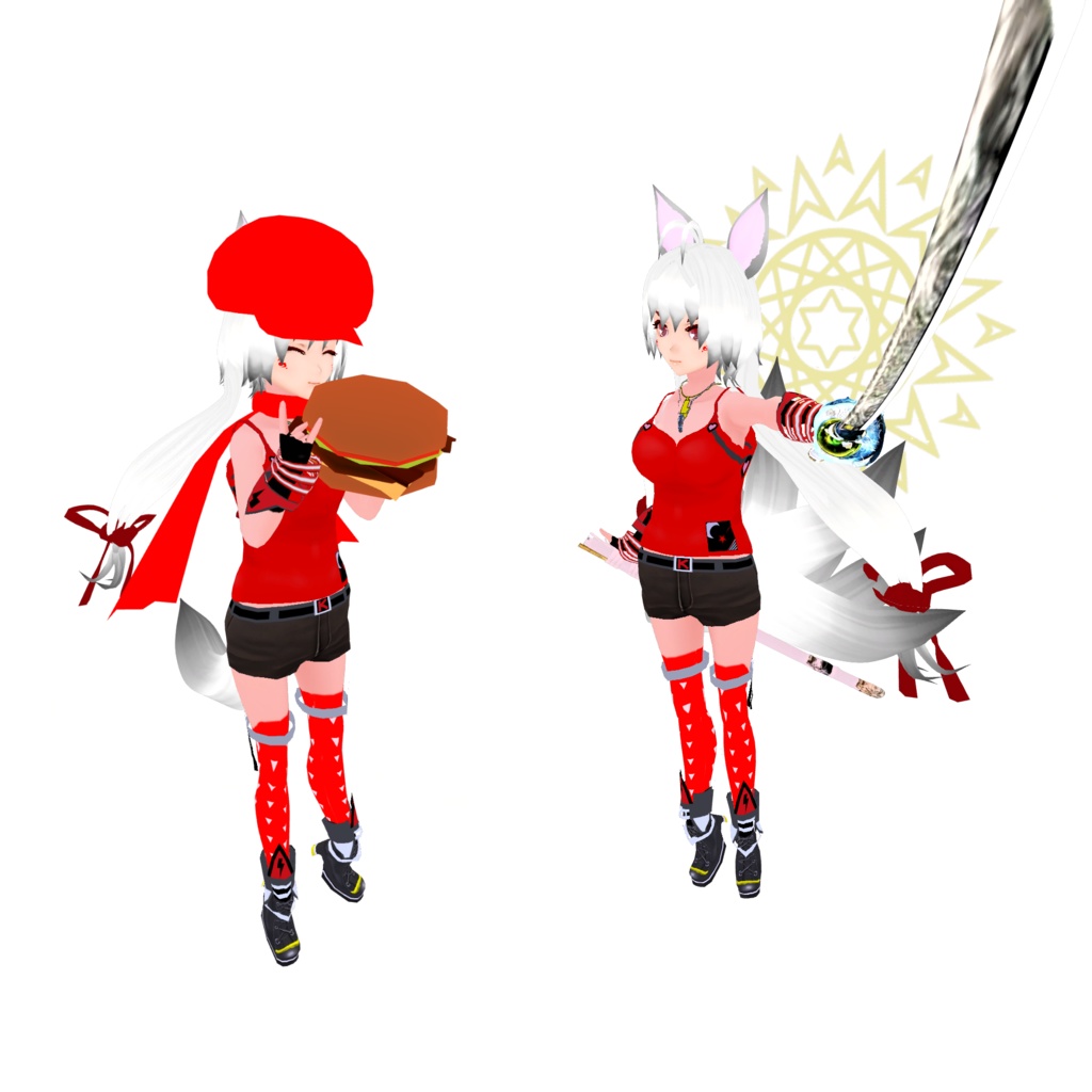 VRchat用アバター「金陽狐のキョウコ」オマケつき