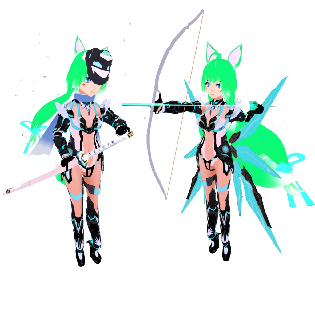 VRchat用アバター「金陽狐のキョウコ」オマケつき