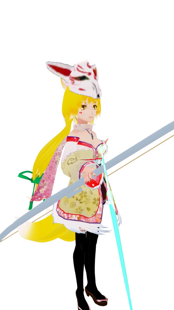 VRchat用アバター「金陽狐のキョウコ」オマケつき