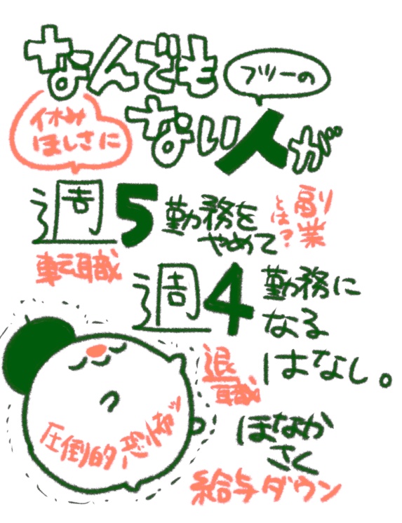 【紙版】なんでもない人が週5勤務をやめて週4勤務になるはなし
