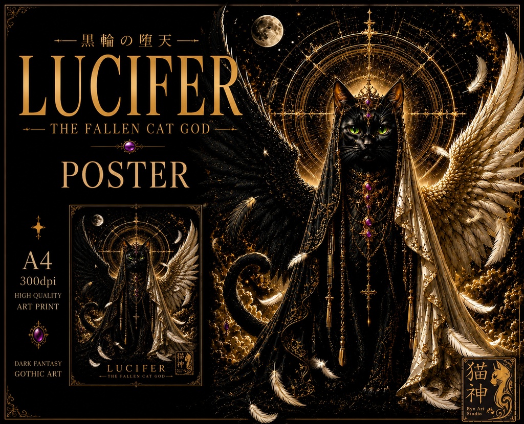 LUCIFER ー黒輪の堕天ー A4 poster