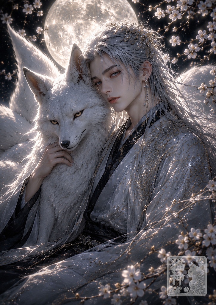 月光ノ契｜白狐神譚Moonbound Oath – Hakuko Shintan Vol.01 | A4 Fantasy Poster