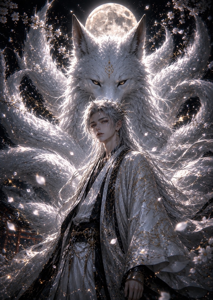 九尾覚醒｜白狐神譚 第四章 Ascension of the White Fox – Hakuko Shintan Vol.04 | A4 Fantasy Poster