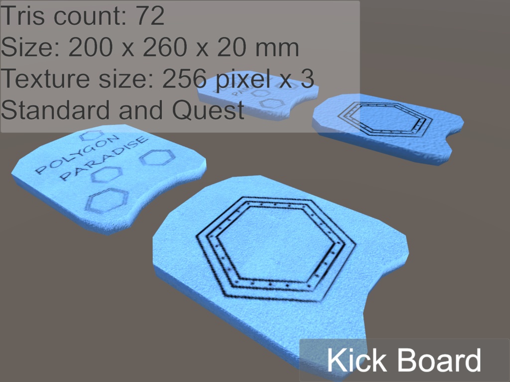 KickBoard: ビート板(超ローポリ)