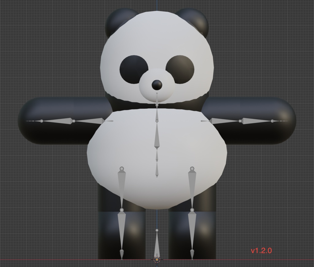 パンダ型アバター『Kepa』廉価版(VRM形式、大・小セット)