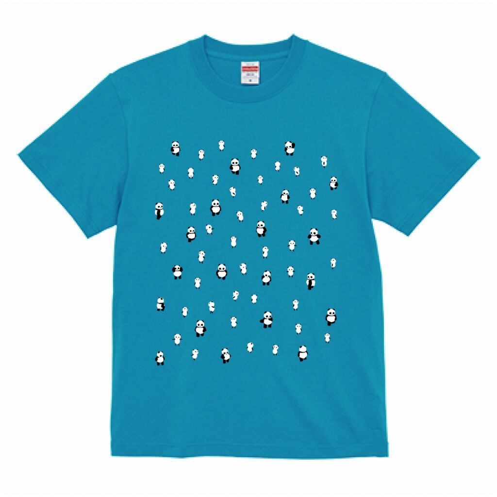 けぱぴぴがいっぱいTシャツ（ターコイズブルー）
