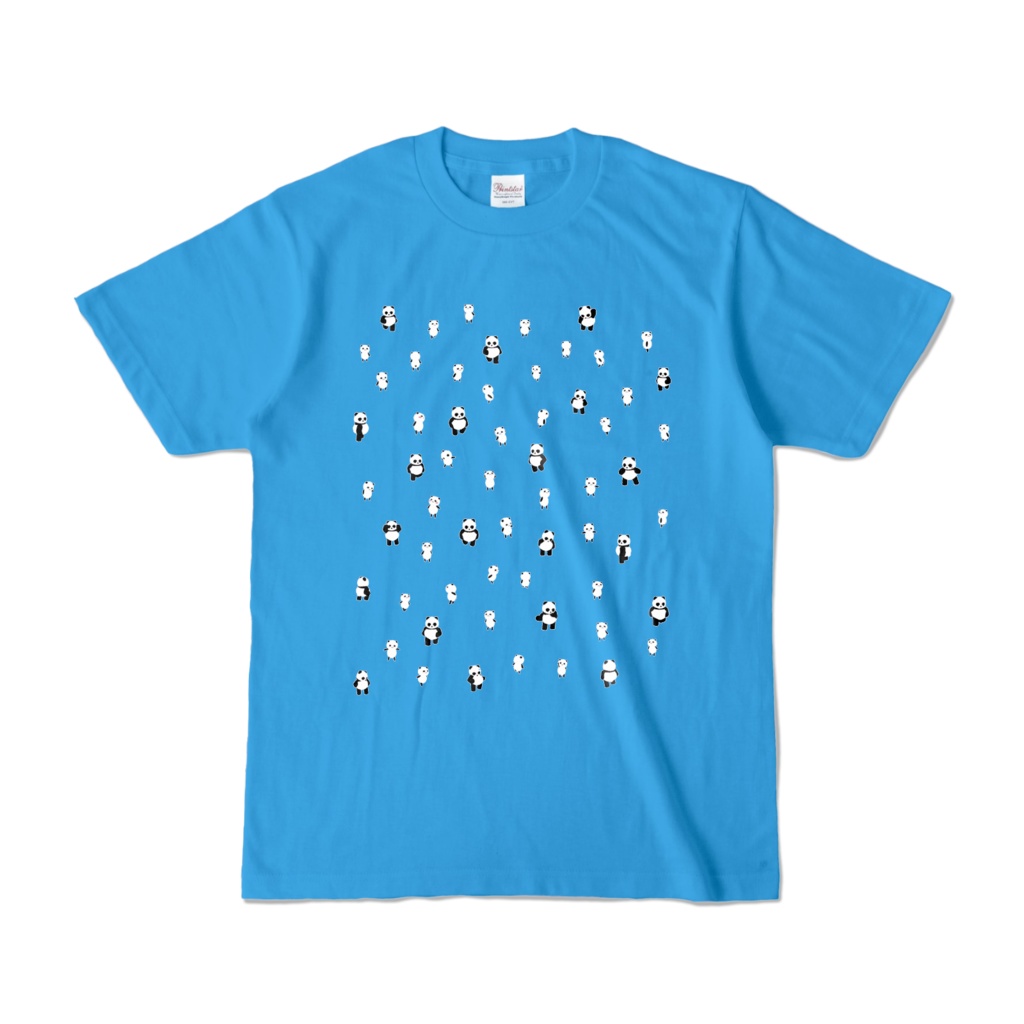 けぱぴぴがいっぱいTシャツ(ターコイズ,濃色)