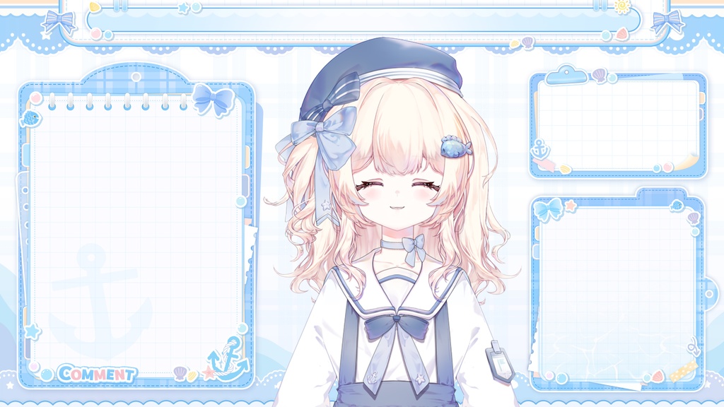 【live2d汎用モデル】魚ちゃん☆自由度高い切り替髪型/SD化