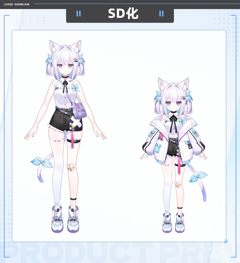 【live2d汎用モデル】白猫 Live2D Model高可動域