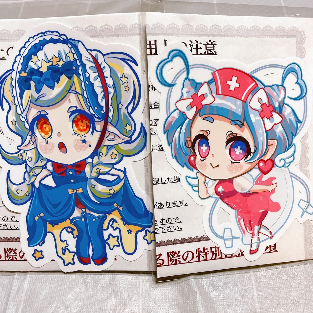 【BIGステッカー】とろける月の少女&てんてきちゃん