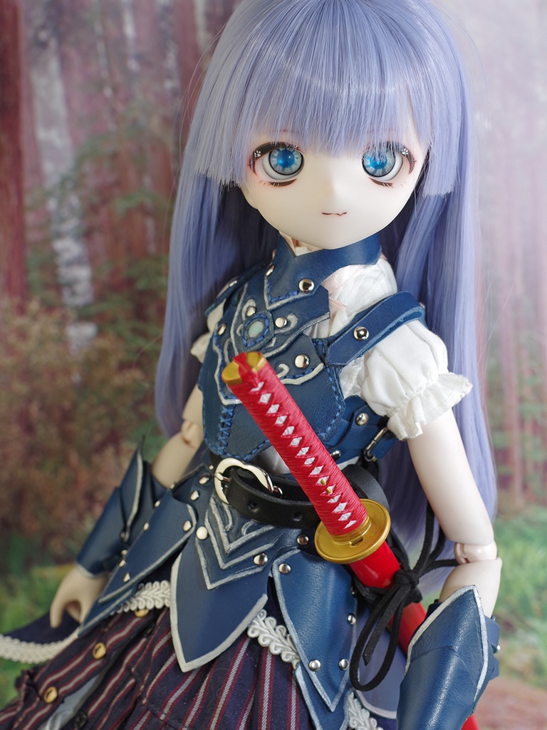 牛革製剣帯・斜め差し (ブラック) 1/3ドール用