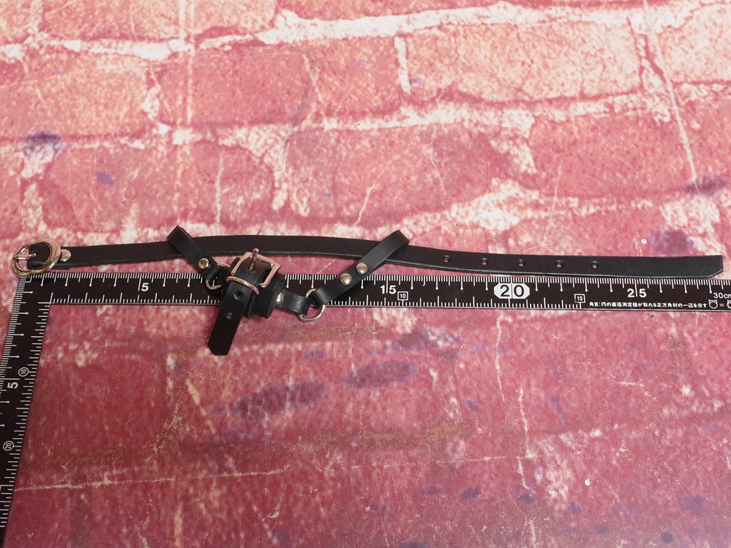 牛革製剣帯・斜め差し改 (ブラック) 1/3ドール用