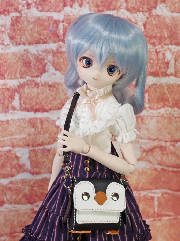 1/3ドール用革の2WAYペンギンバッグ(ブラック)