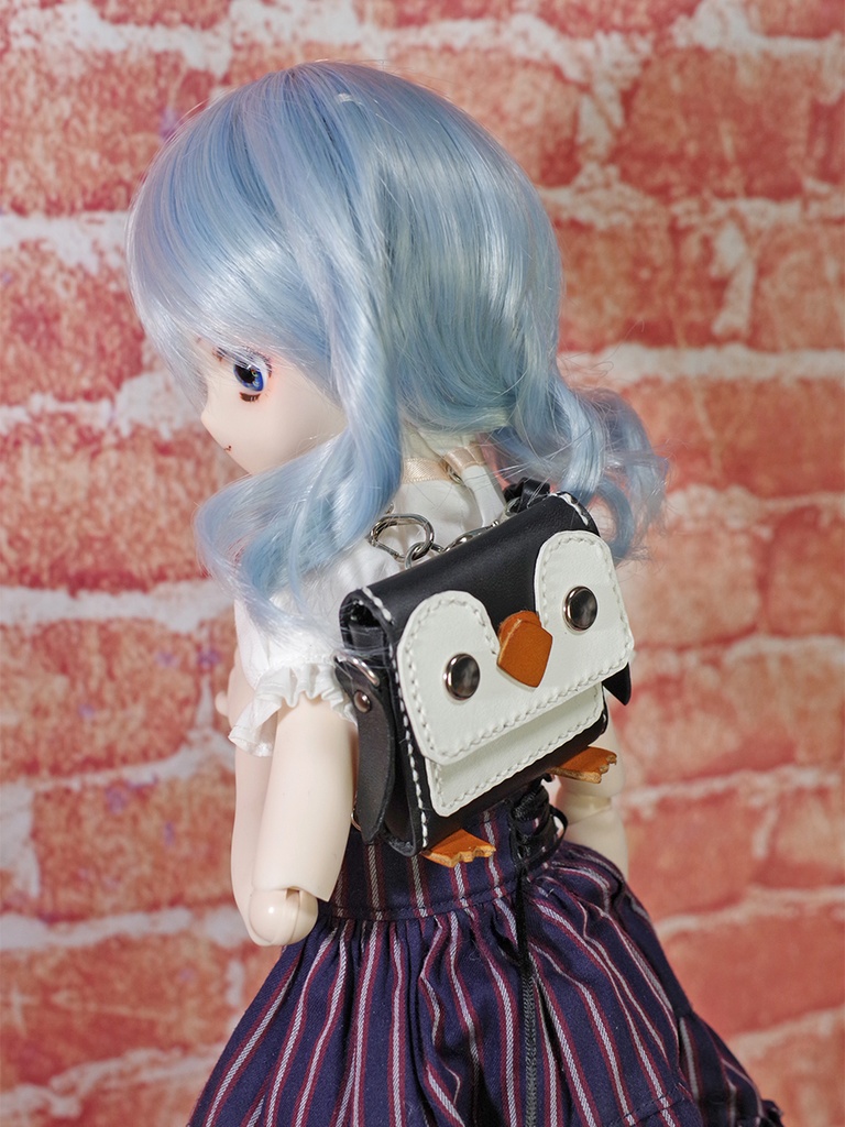 1/3ドール用革の2WAYペンギンバッグ(ブラック)