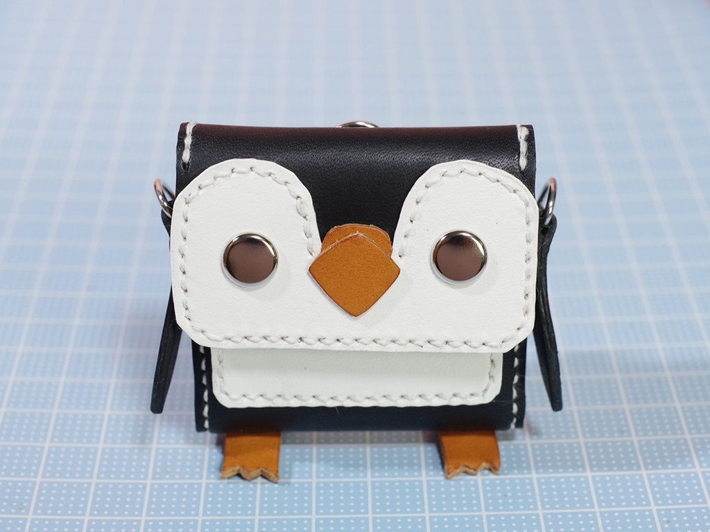 1/3ドール用革の2WAYペンギンバッグ(ブラック)