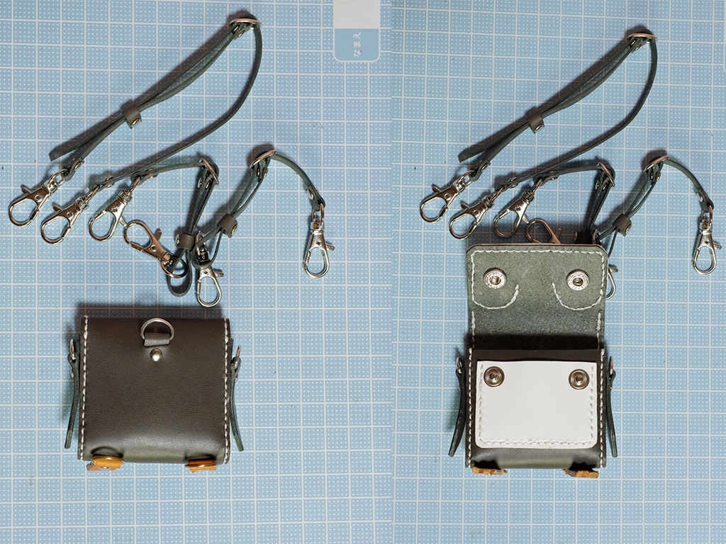 1/3ドール用革の2WAYペンギンバッグ(グレー)