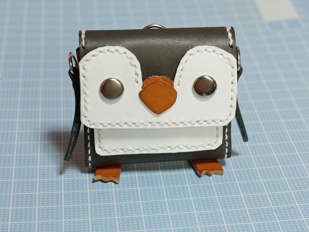 1/3ドール用革の2WAYペンギンバッグ(グレー)