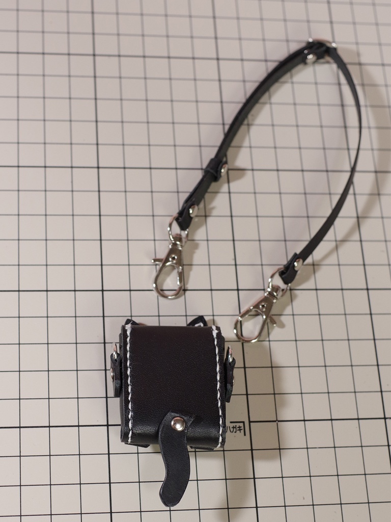 1/3ドール用革の黒猫バッグ