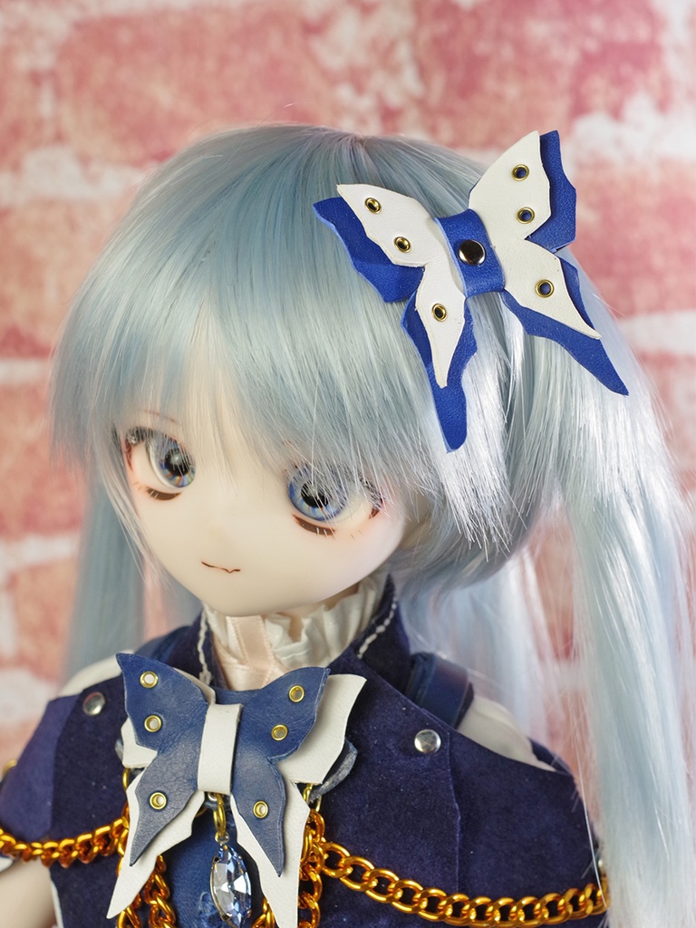 1/3ドール用髪留め・蝶 パッチンピン