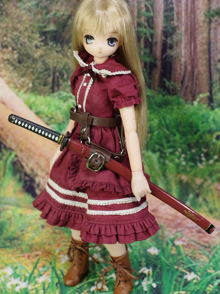 1/6ドール用剣帯(ダークブラウン)