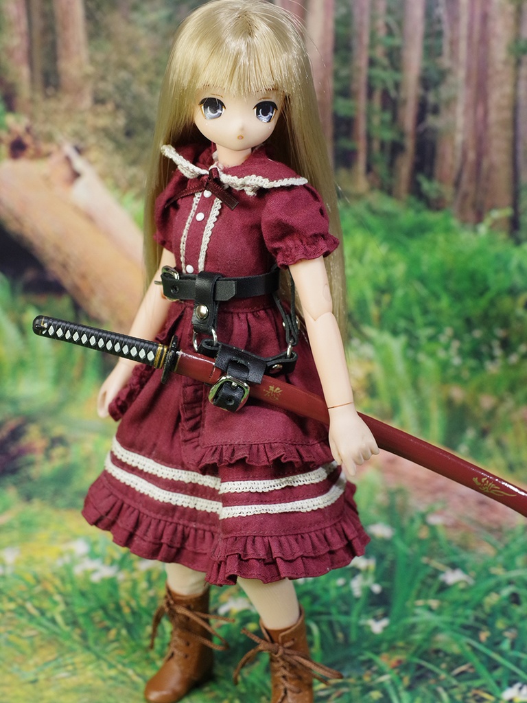 1/6ドール用剣帯(ブラック)