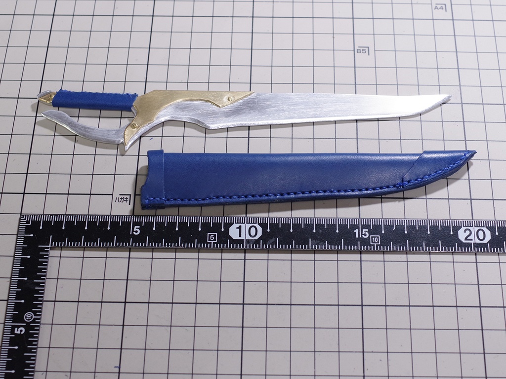 騎士剣D 1/3ドール用金属製武器